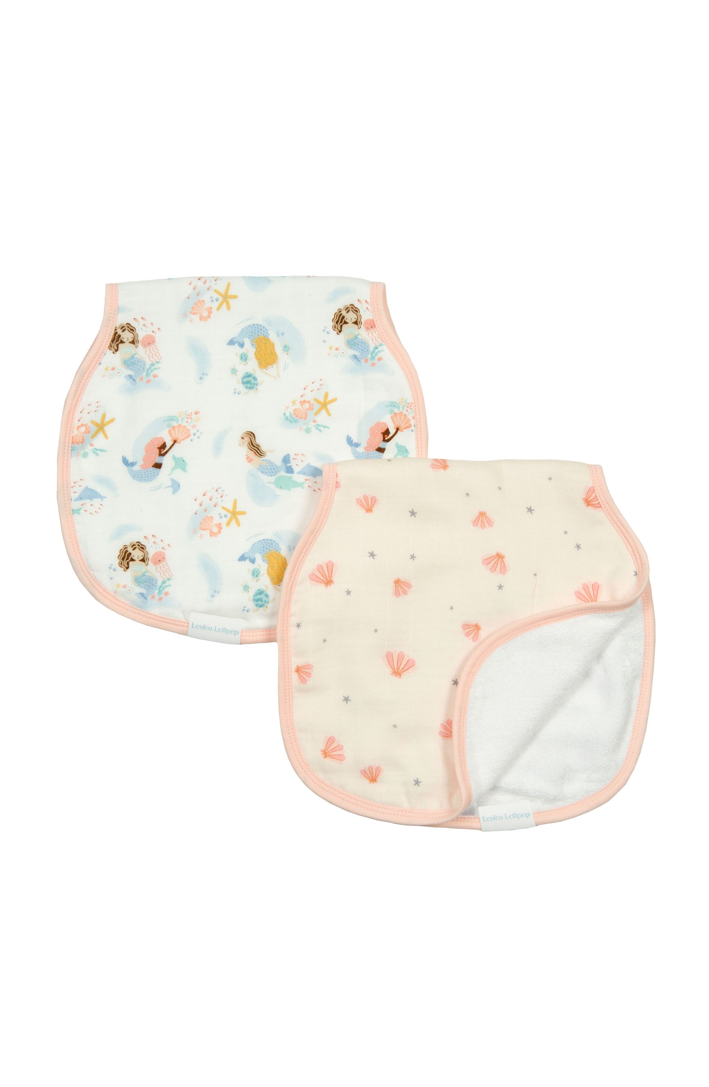 Burp Cloth Set - 2 Pack - Mermaids