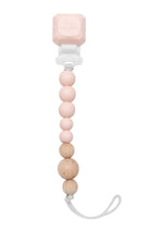 Gem-Colour-Pop-Silicone-&-Wood-Pacifier-Clip-Pink-Quartz-1