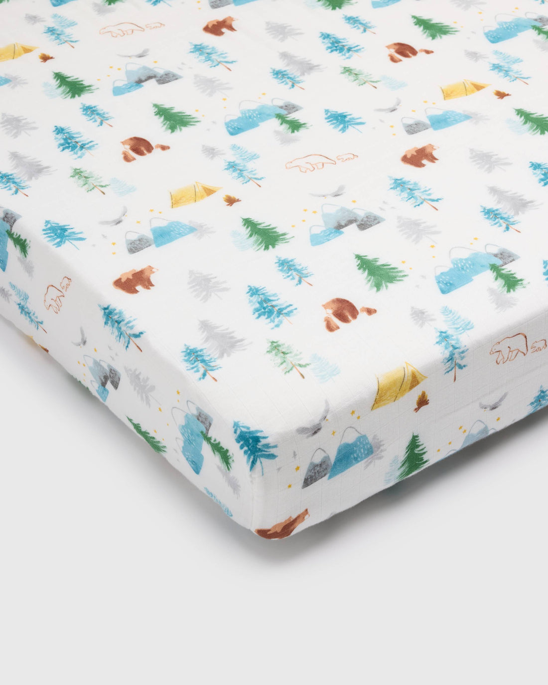 Loulou Lollipop Adventure Begins Muslin Fitted Crib Sheet