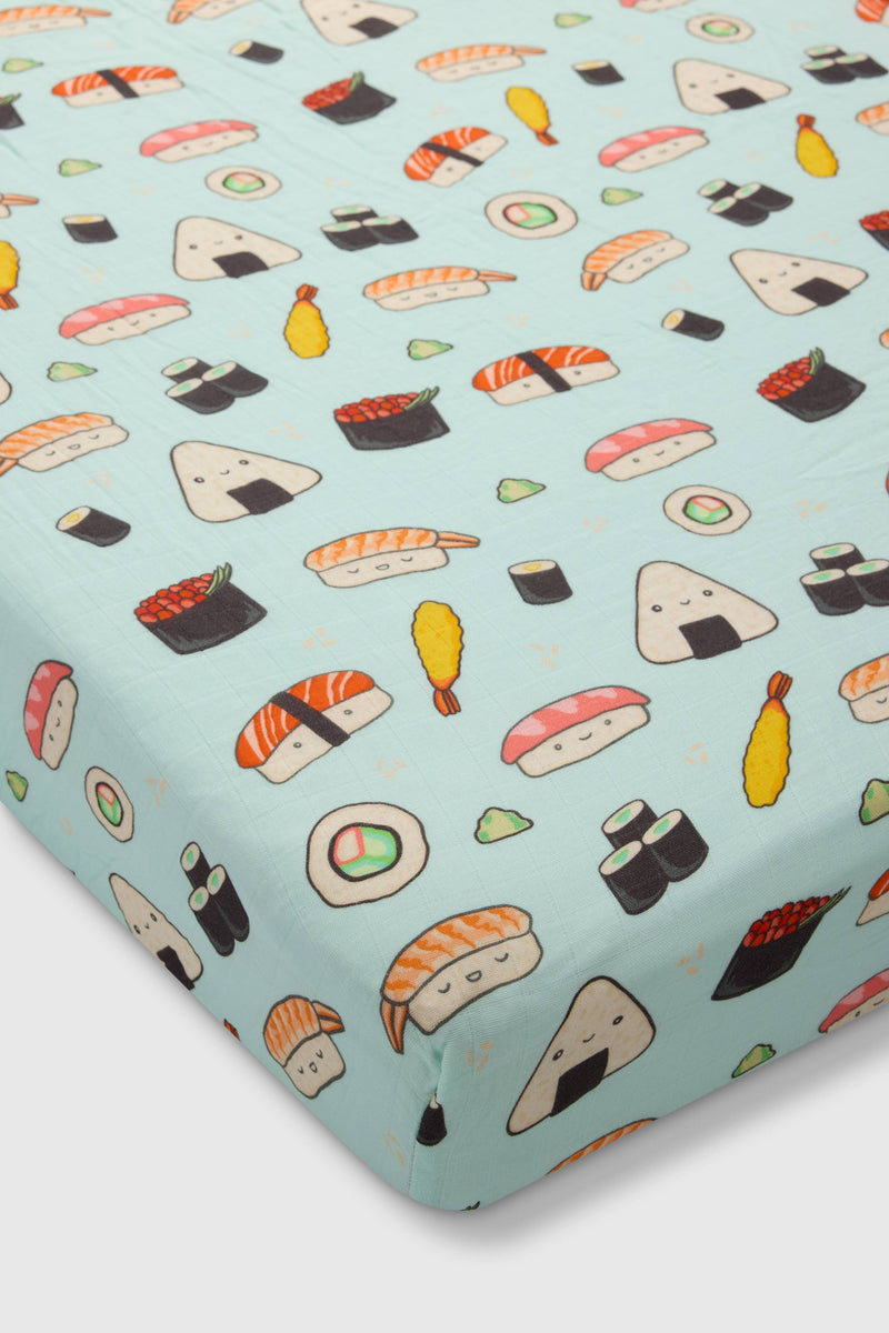 sushi tarp Bamboo Viscose Baby Crib Sheet – Sushi – LOULOU LOLLIPOP US