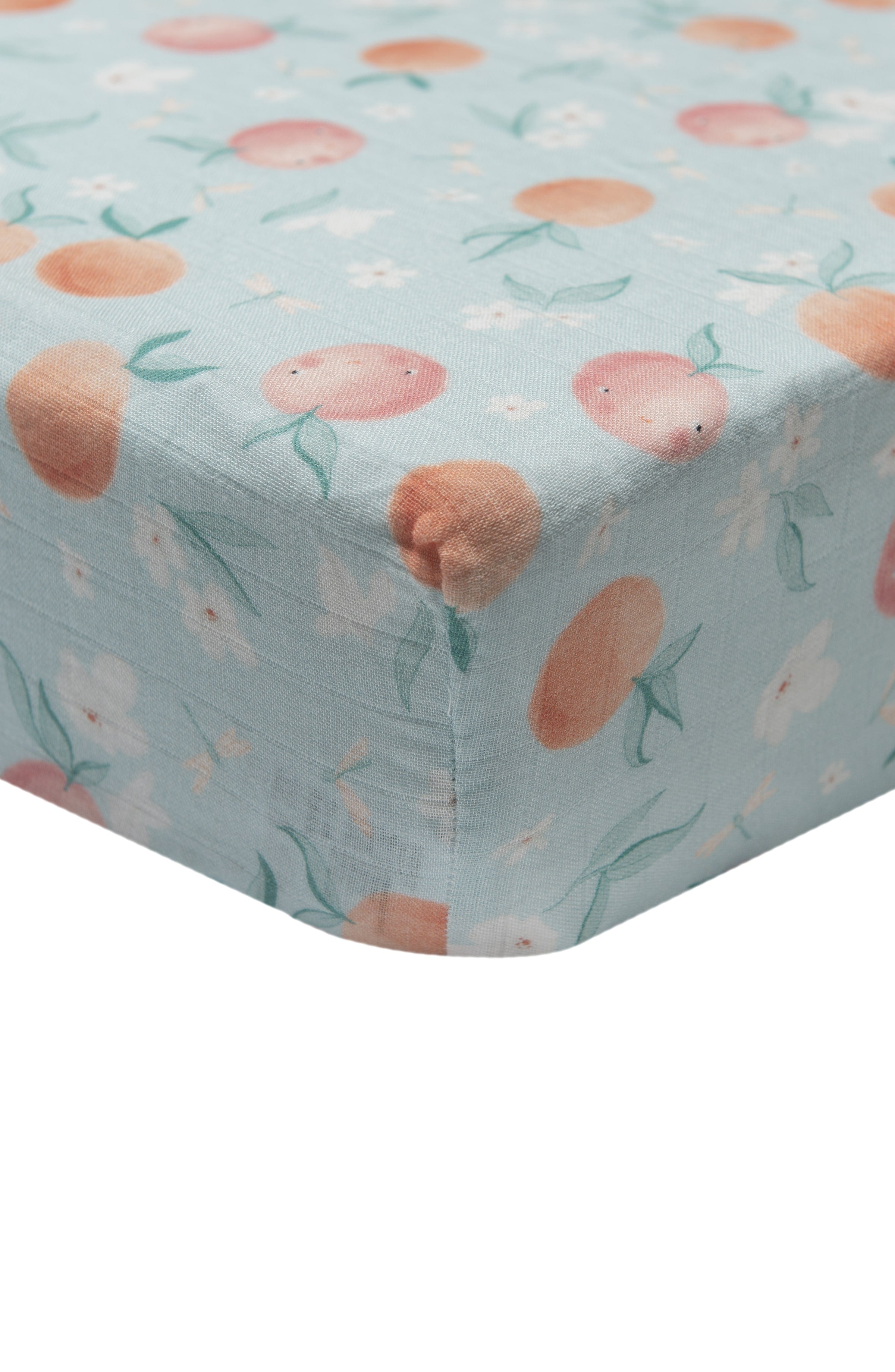 Muslin-Fitted-Crib-Sheet-Peaches-2