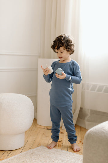 Waffle Long Sleeve Pajama Set