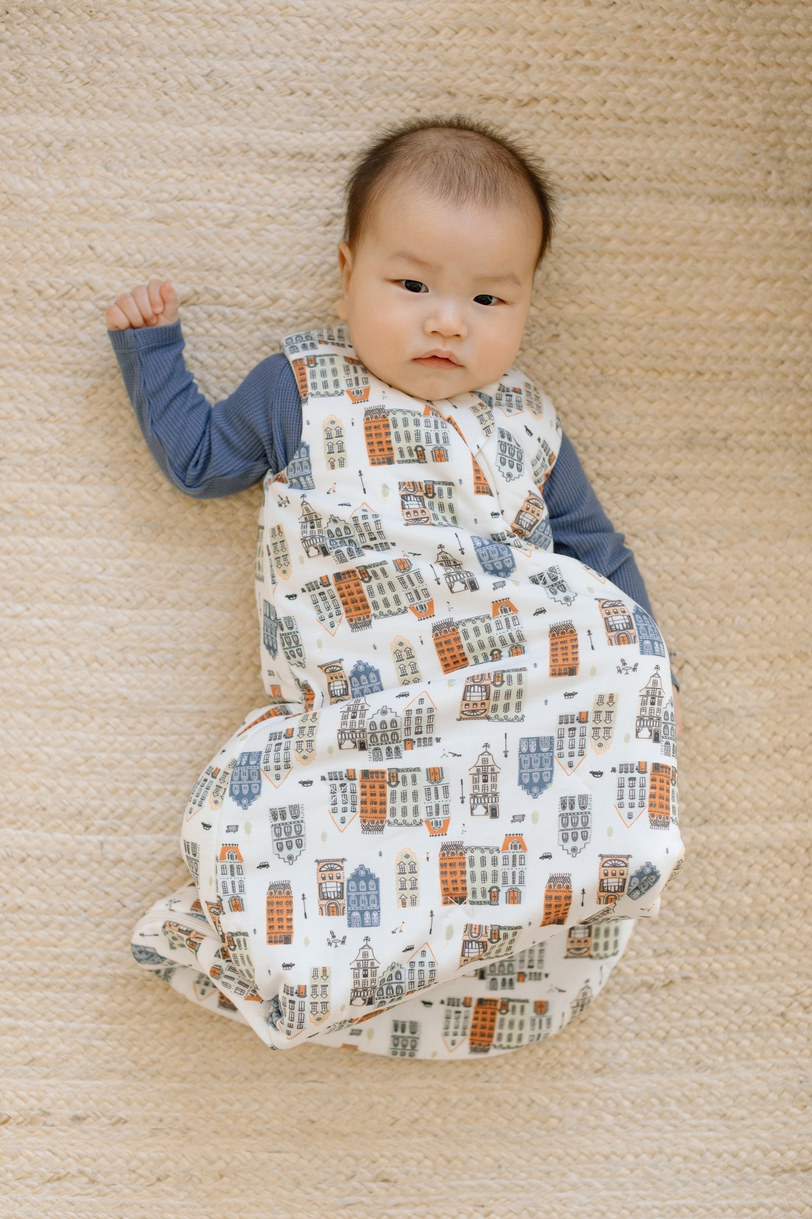 Loulou Lollipop TENCEL™ baby sleep sack 2.5 TOG in Home Sweet Home — front view on white background