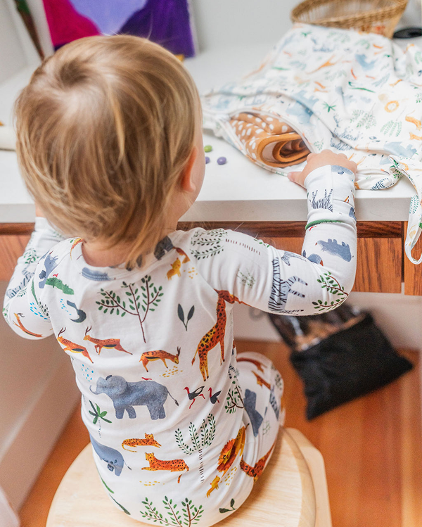 Baby Hooded Towel Set - Safari Jungle | Loulou Lollipop – LOULOU
