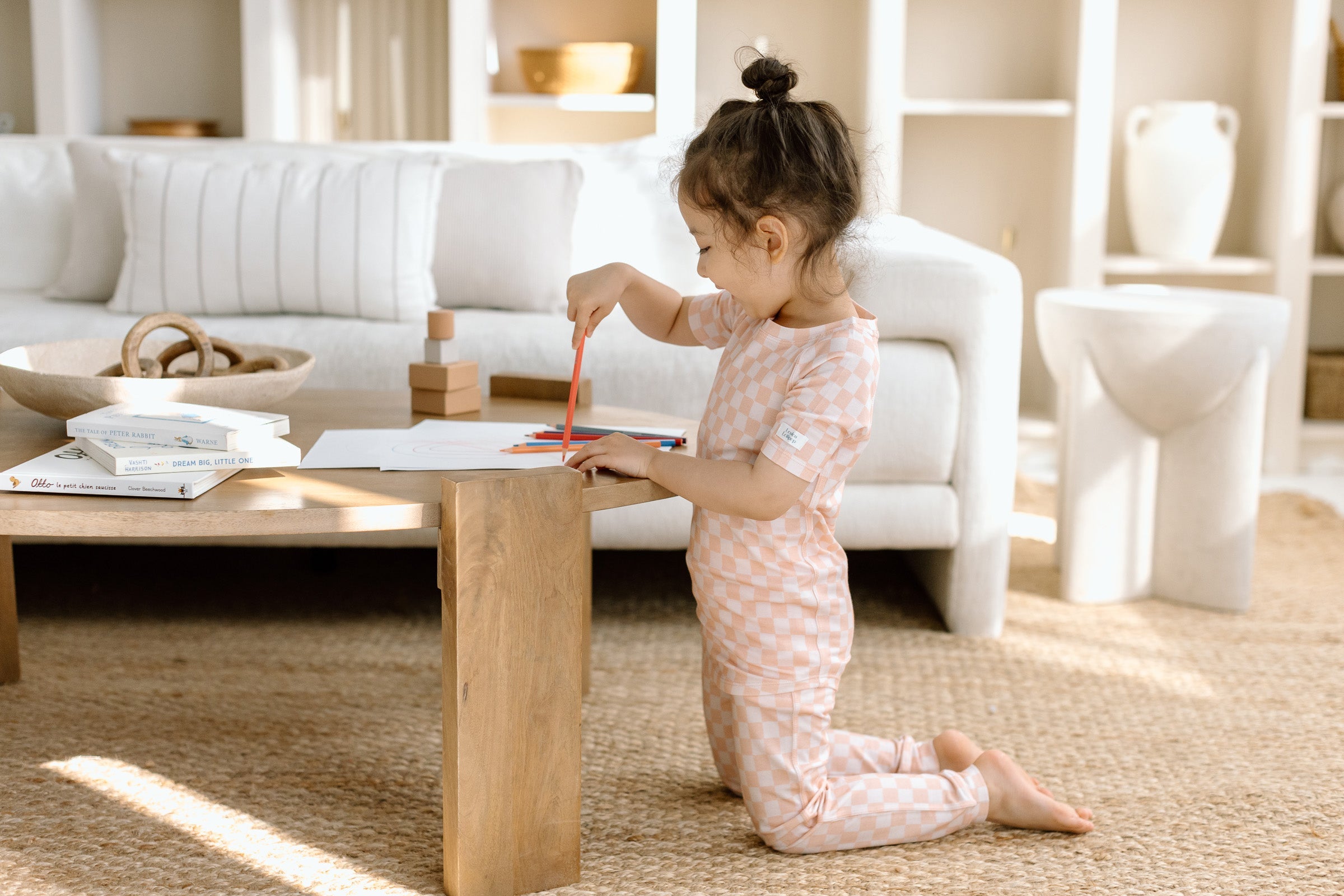 Short-Sleeve Pajama Set in TENCEL™ - Lemon Squeezy – LOULOU
