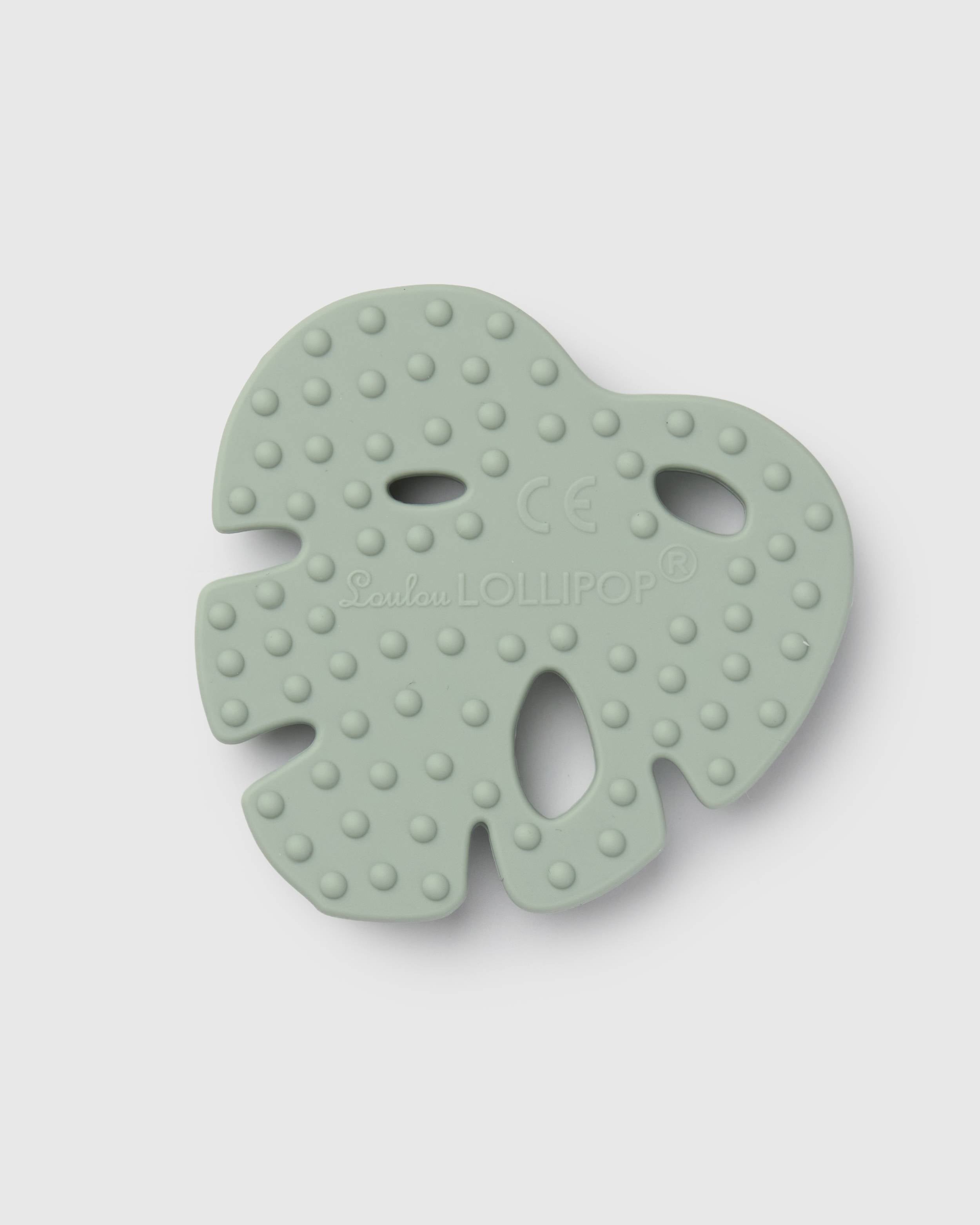 Silicone Baby Teether – Monstera Seafoam – LOULOU LOLLIPOP US