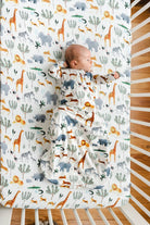 Muslin Fitted Crib Sheet - Safari Jungle