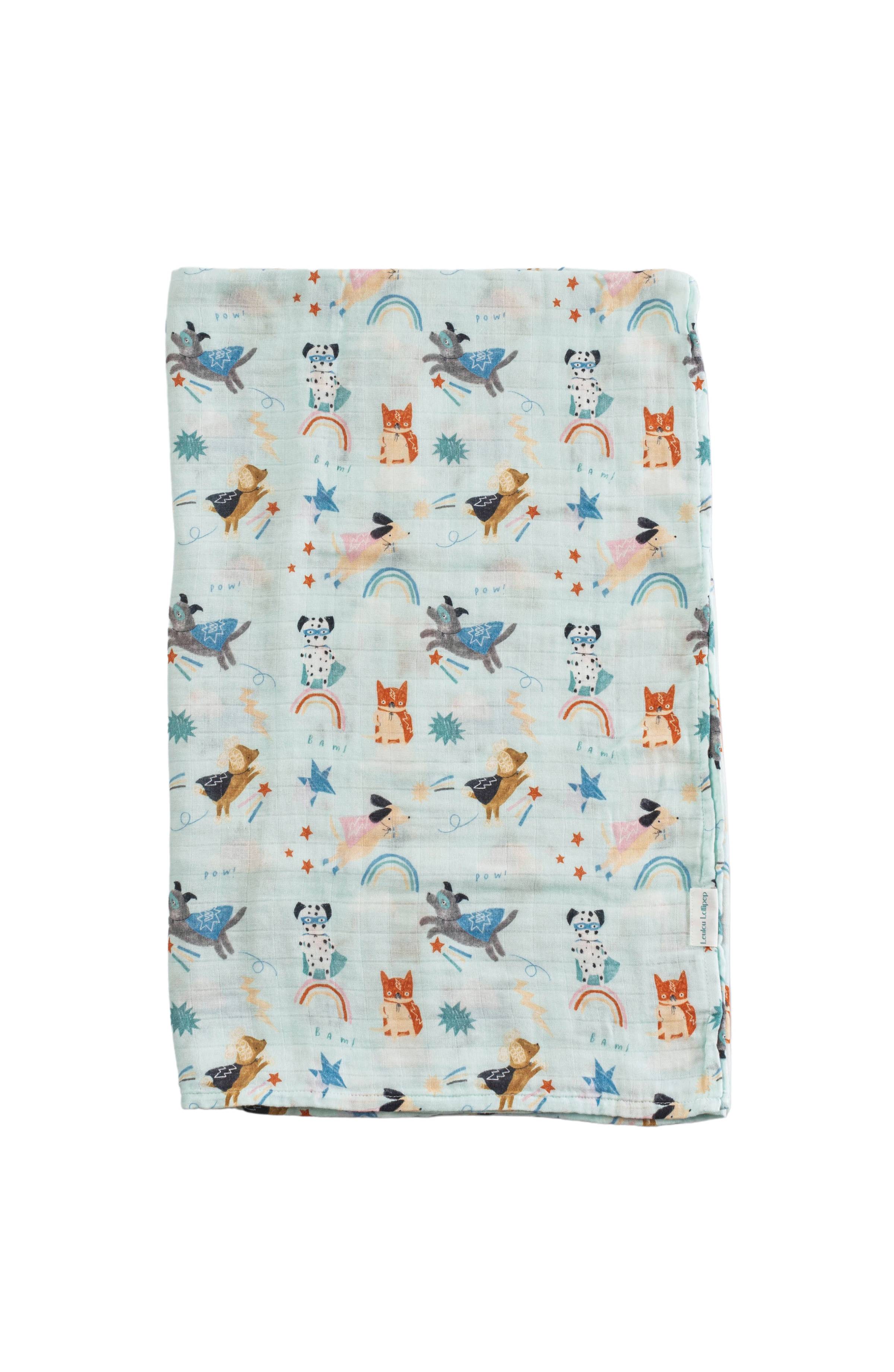 Muslin-Swaddle-Superhero-Dog-1