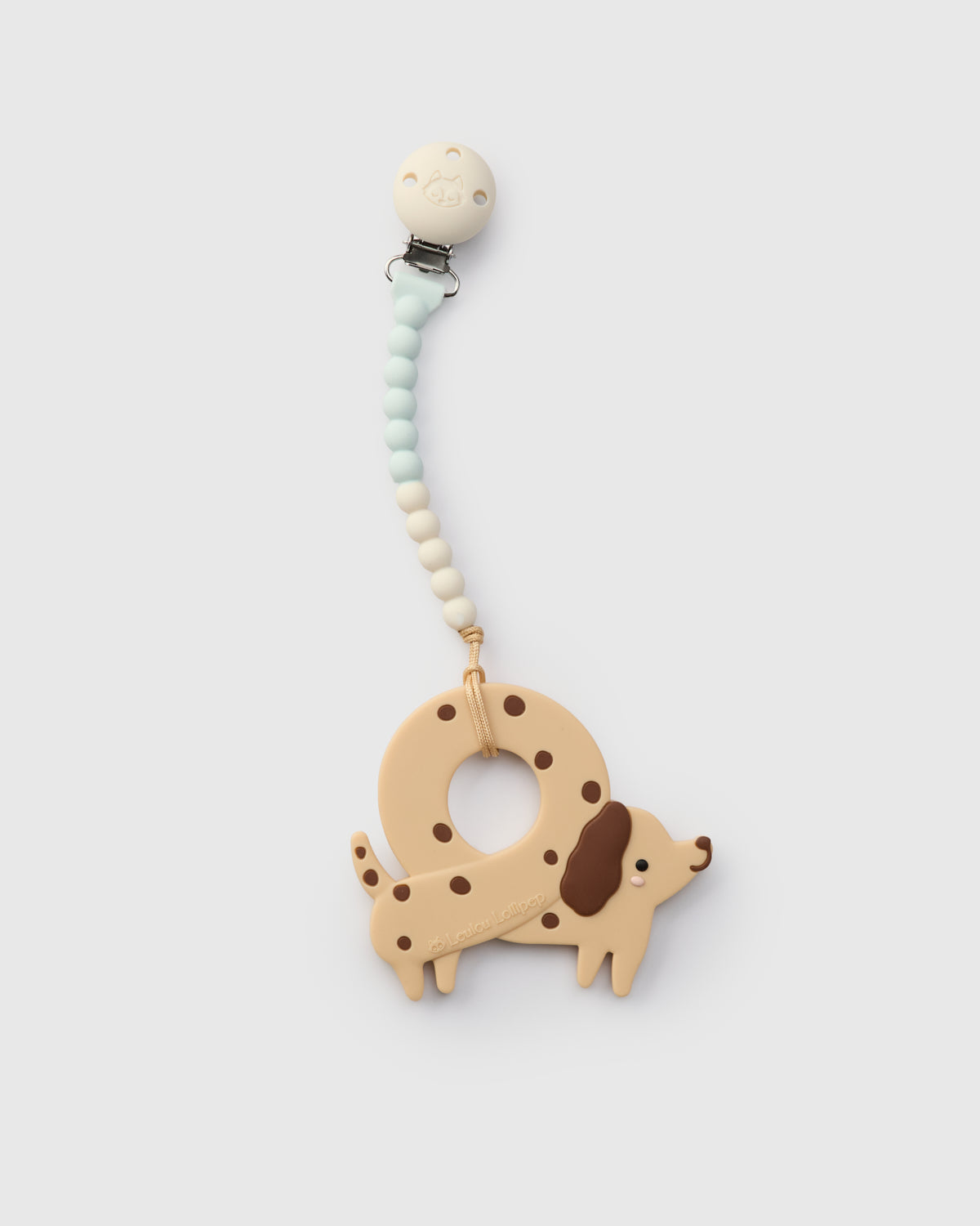 Pacifier Clip Teether Set - Pretzel Dog