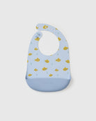 Loulou Lollipop FDA-compliant food-grade silicone baby bib in Ocean Explorer — front view on white background