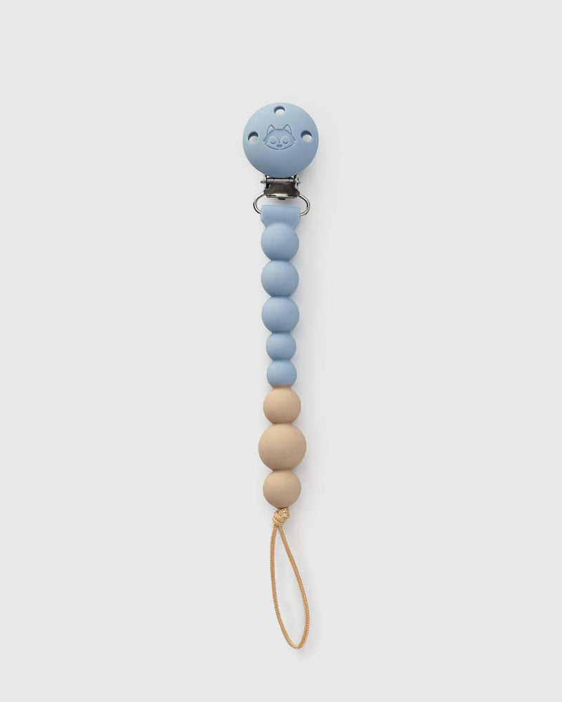LOULOU ミニクリップ OneC Silicone Pacifier Clip – Blue Fog – LOULOU LOLLIPOP US