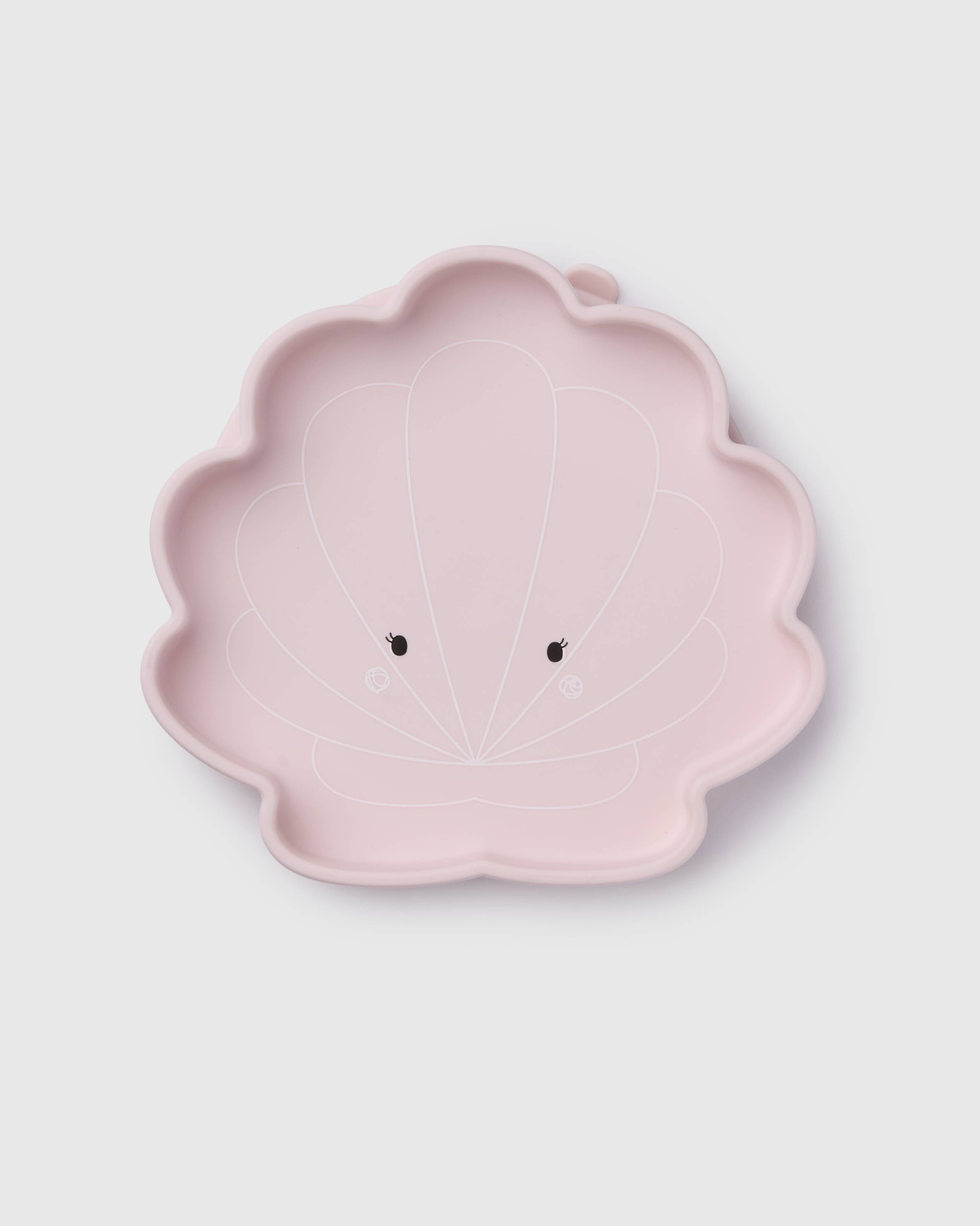 Loulou Lollipop Snack Plate in Skylar Shell - front view on white background