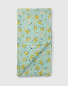 Loulou Lollipop bamboo cotton muslin swaddle blanket in Lemon Squeezy — front view on white background