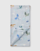 Loulou Lollipop bamboo cotton muslin swaddle blanket in Magical Dragons — front view on white background