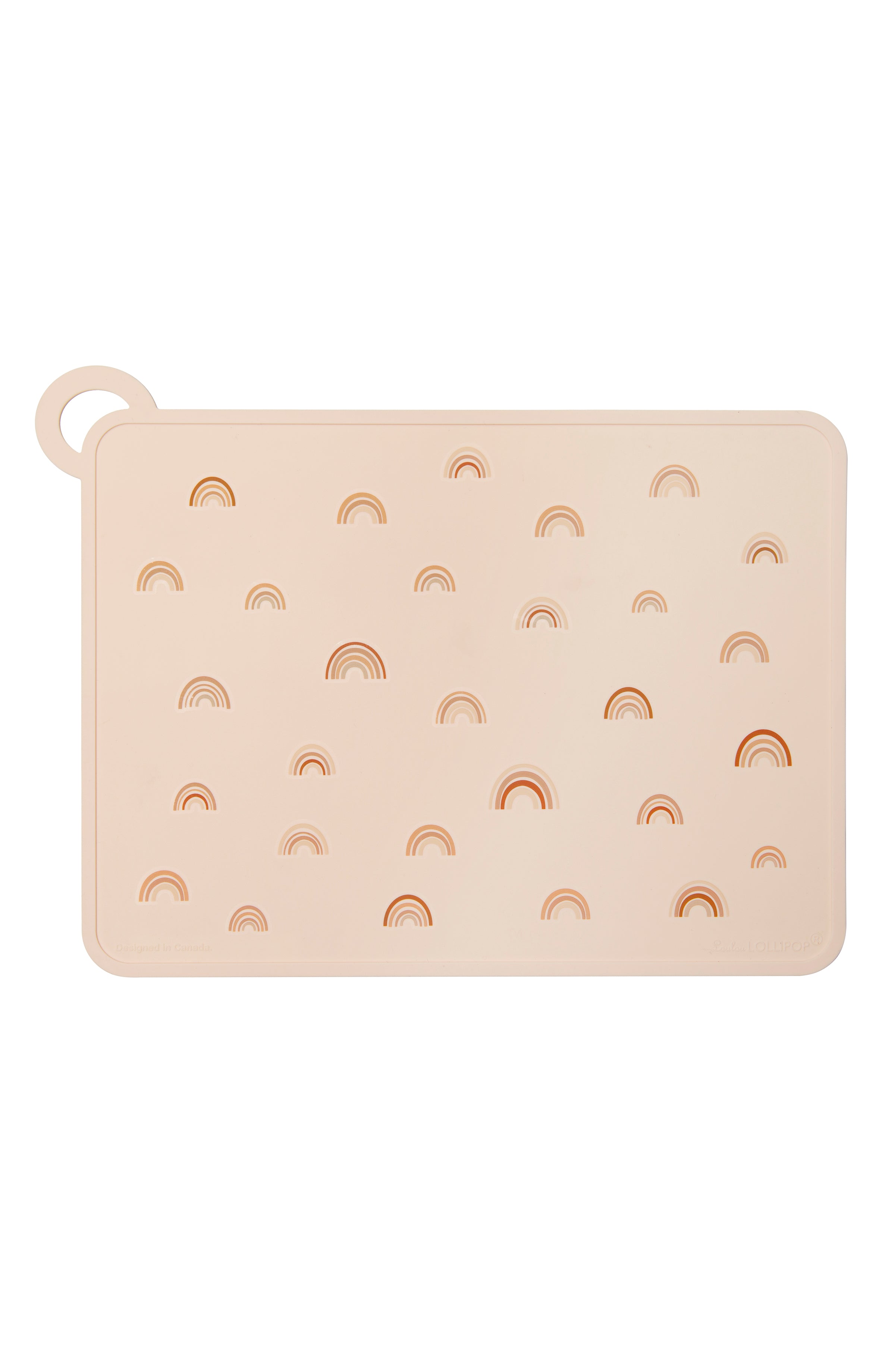 Loulou Lollipop Placemat in Rainbow — front view on white background
