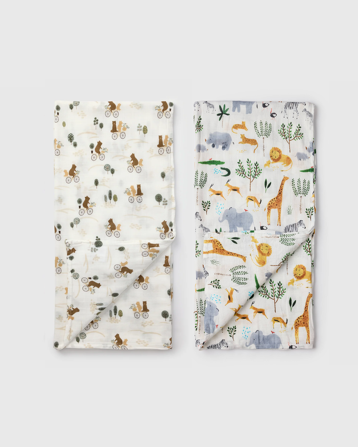 Swaddle Bundle - Hedgehogs & Safari Jungle