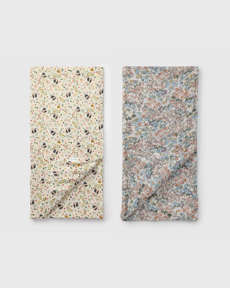 Swaddle Bundle - Bumble Bee in English Garden