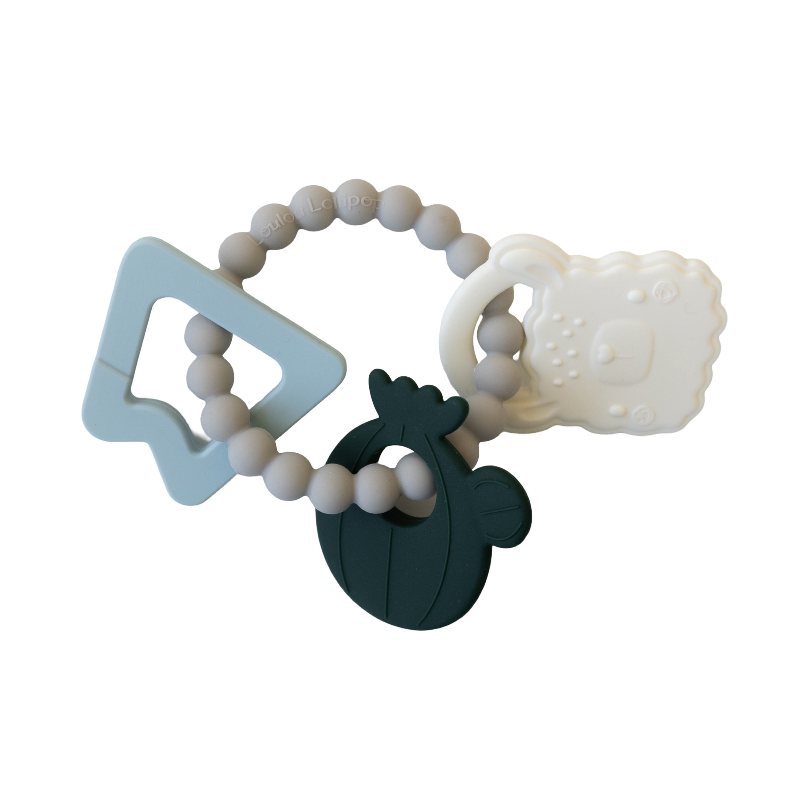 Loulou Lollipop Teething Charms in Llama — front view on white background
