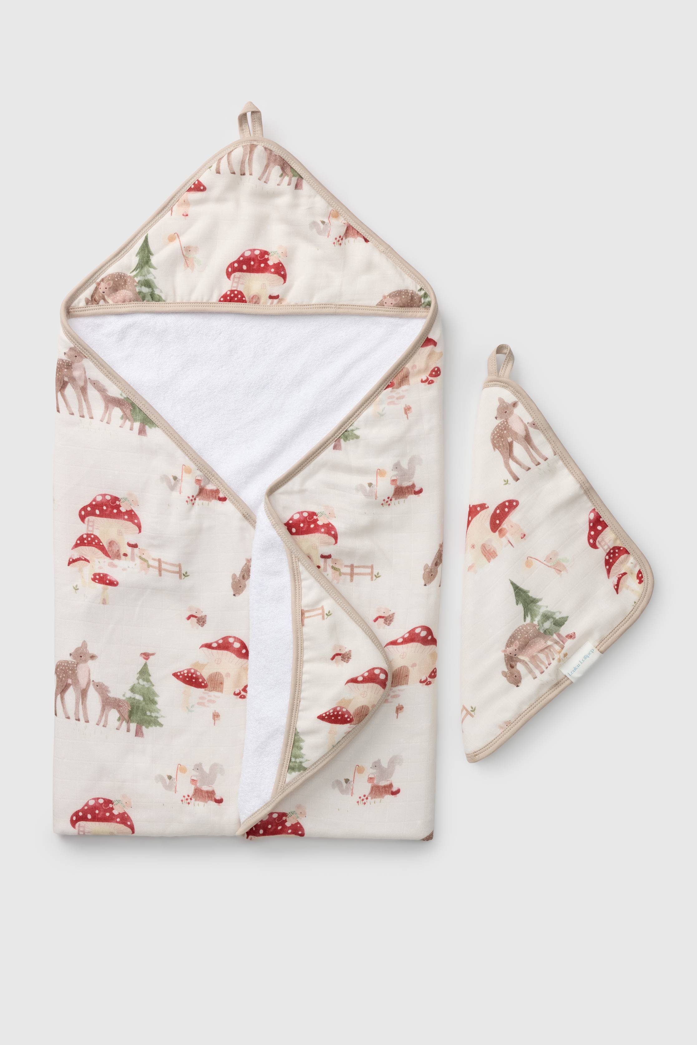 Hooded Towel Set Forest Families