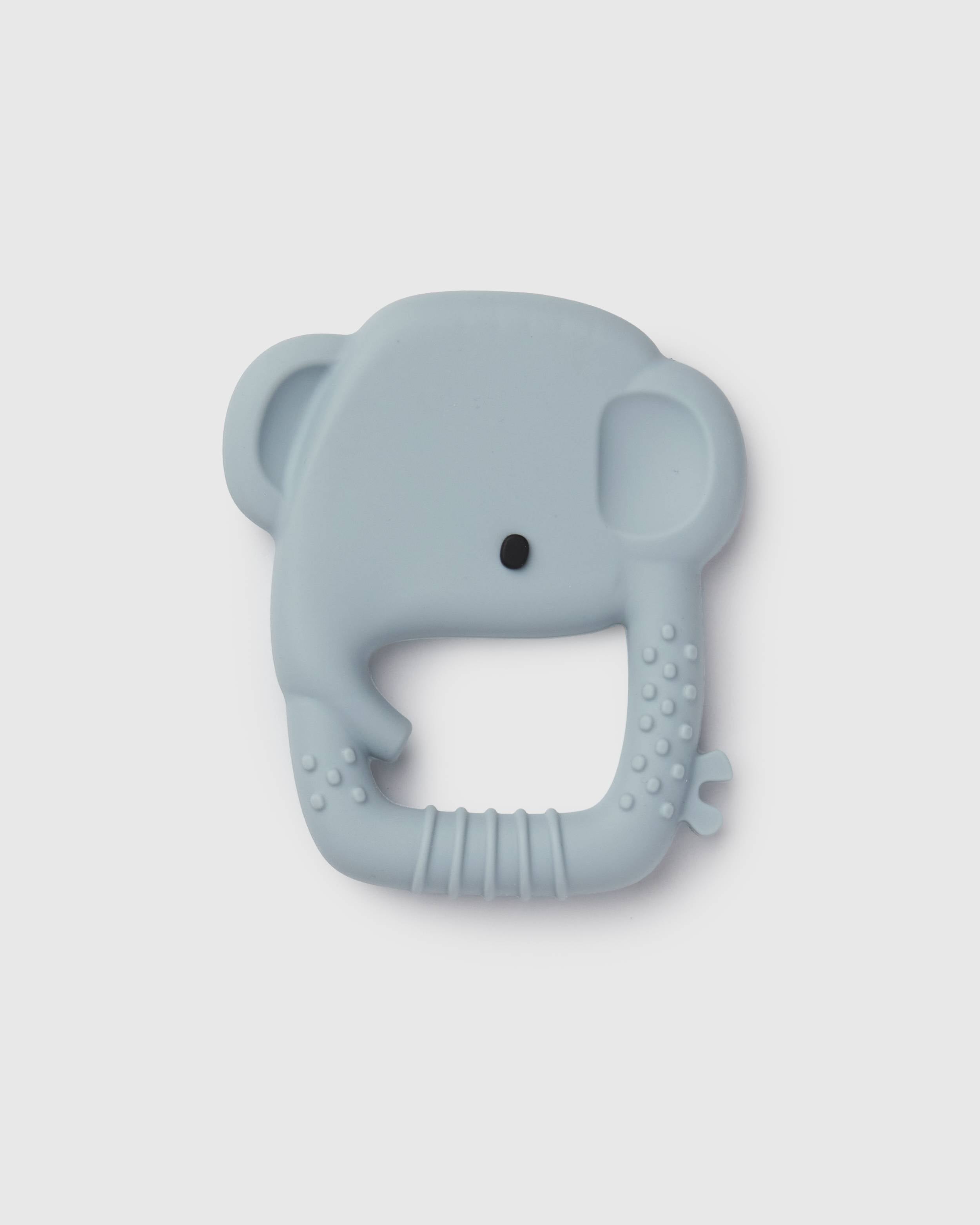 Loulou Lollipop FDA-compliant food-grade silicone teether Elephant — front view on white background