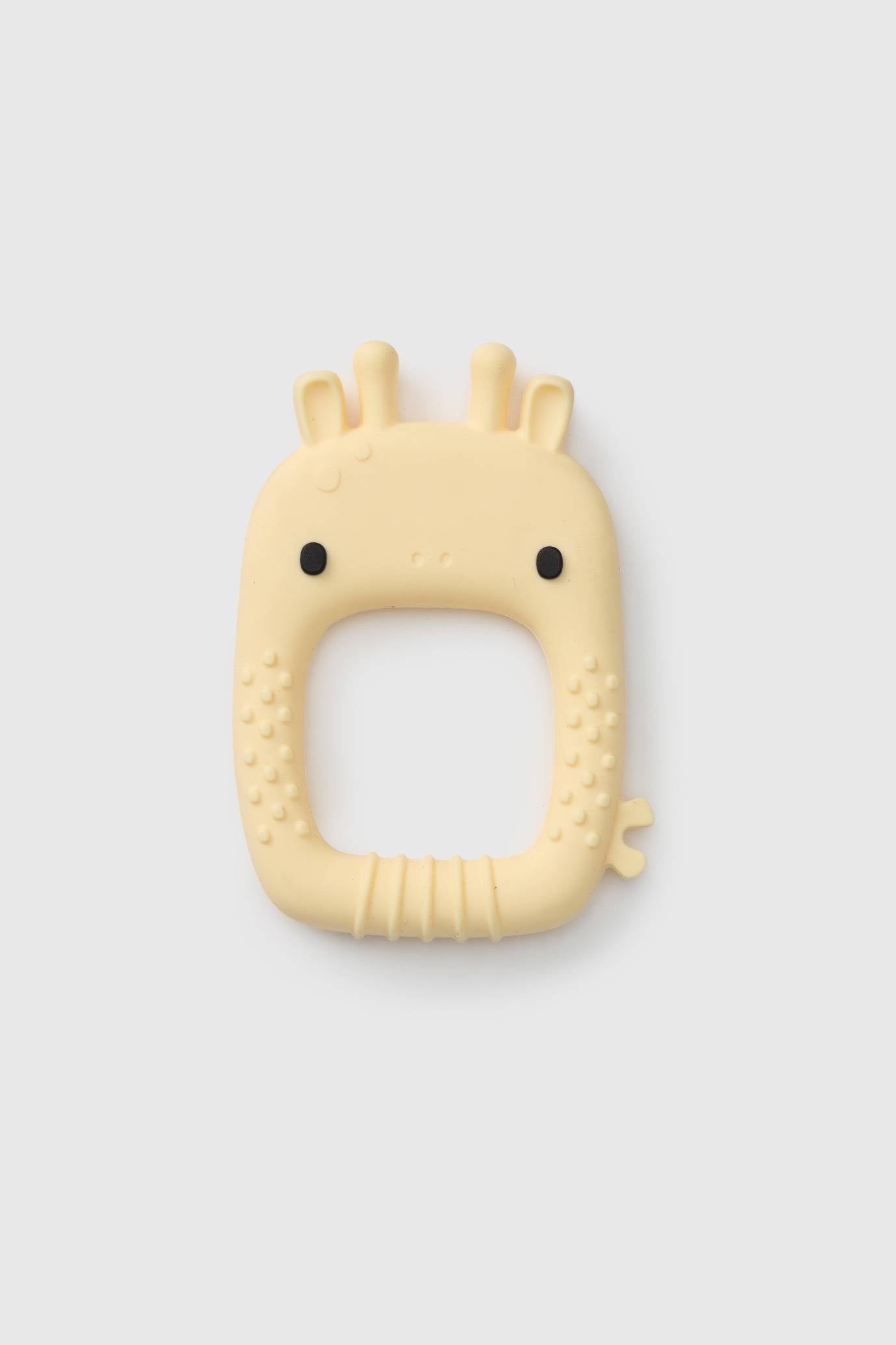 Loulou Lollipop FDA-compliant food-grade silicone teether Giraffe — front view on white background