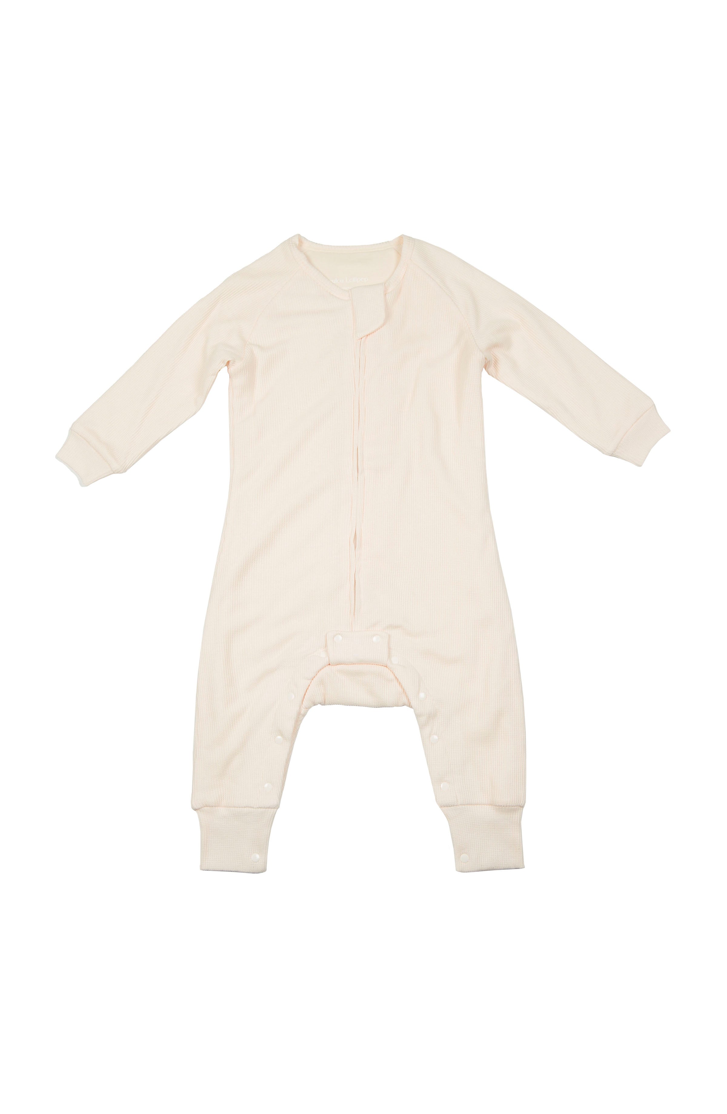 Loulou Lollipop Sleepsuit 1.0 TOG in Coconut Milk — front view on white background