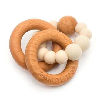 Bubble-Wood-and-Sillicone-Teether-Beige-1