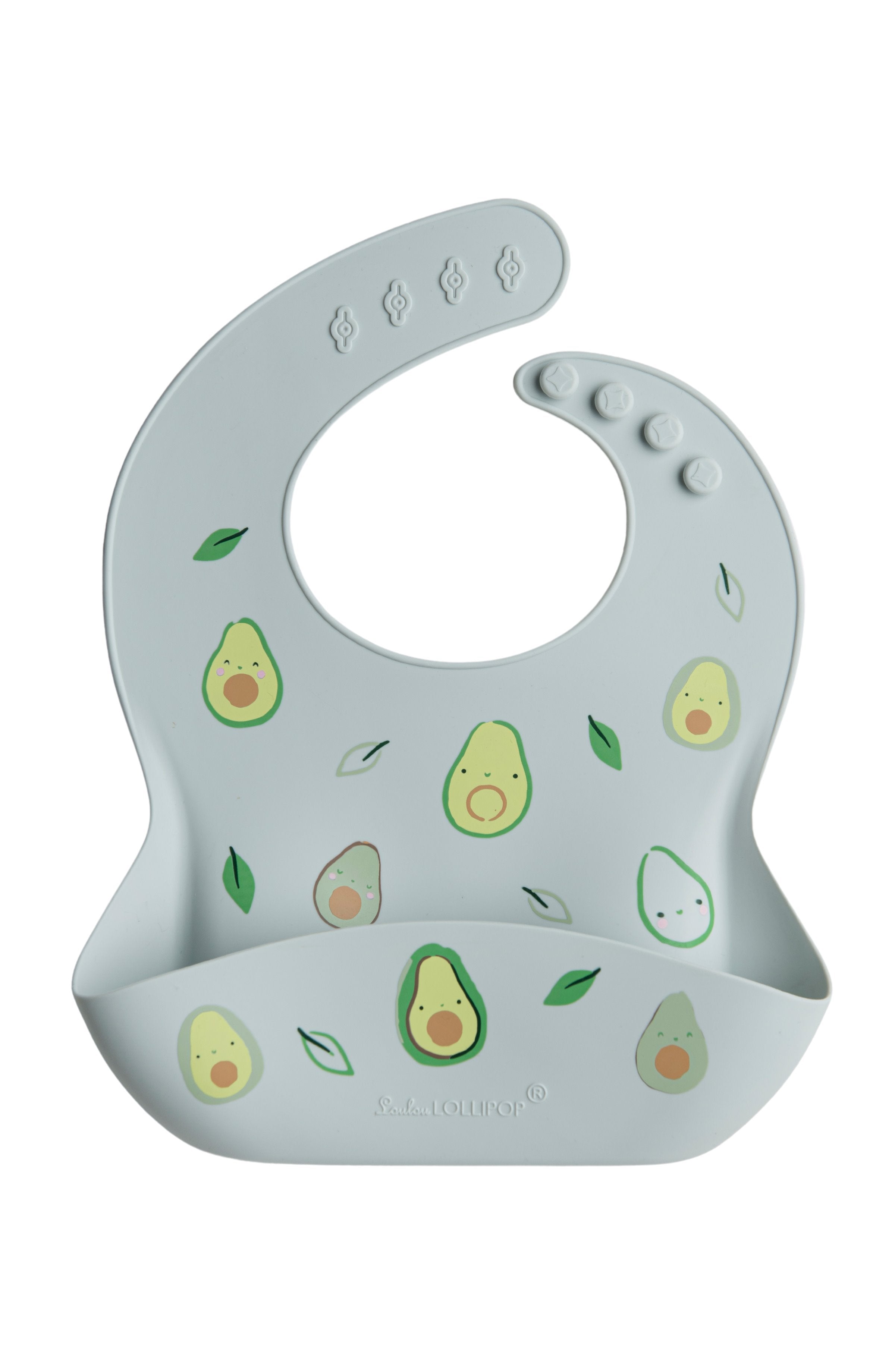 Silicone Bib Printed Eat Loulou Lollipop Avocado 