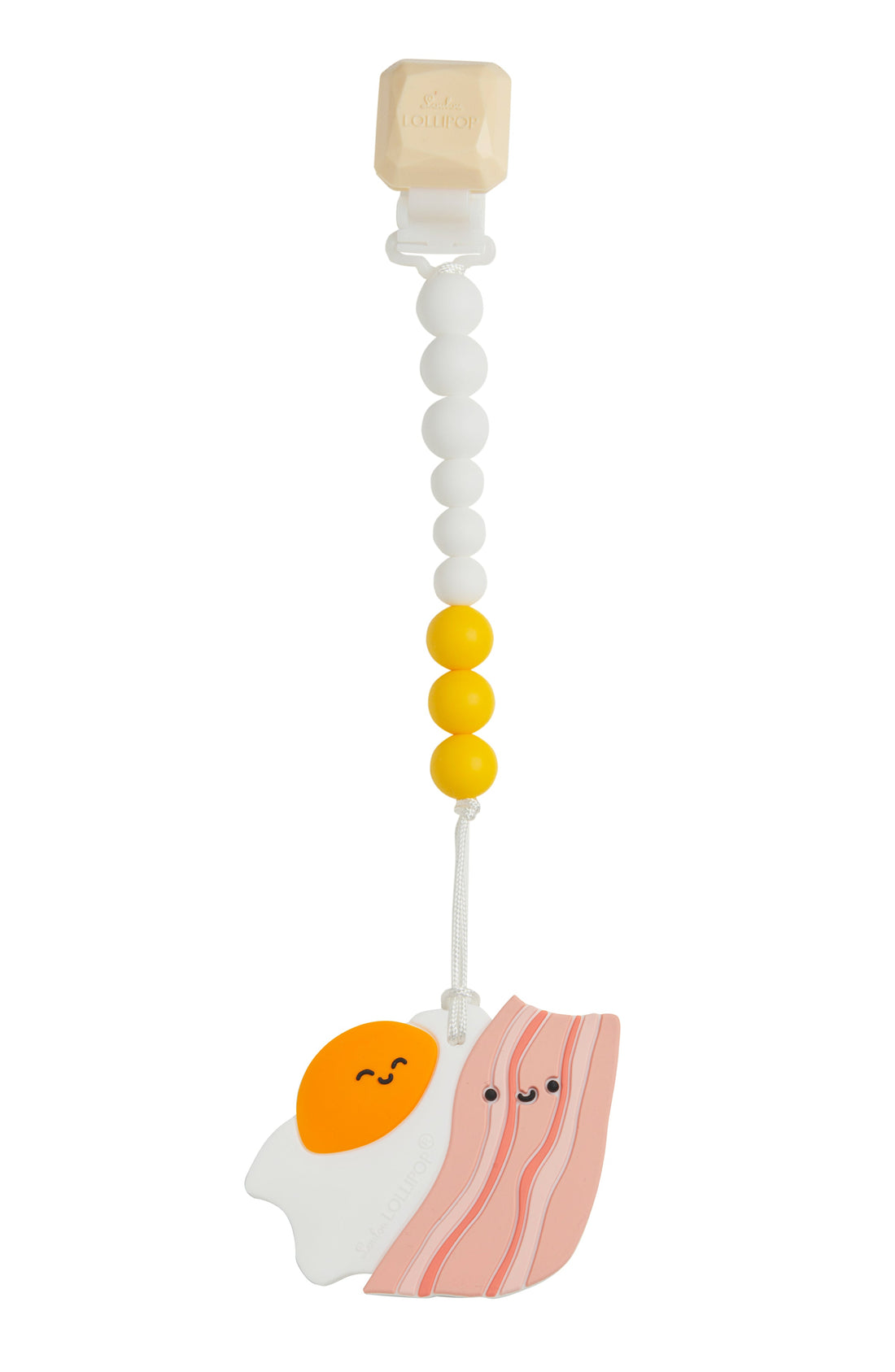 Silicone Teether GEM Set Grow Loulou Lollipop Bacon and Egg 