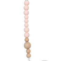 Colour Block Silicone & Wood Pacifier Clip Grow Loulou Lollipop Pink Quartz 