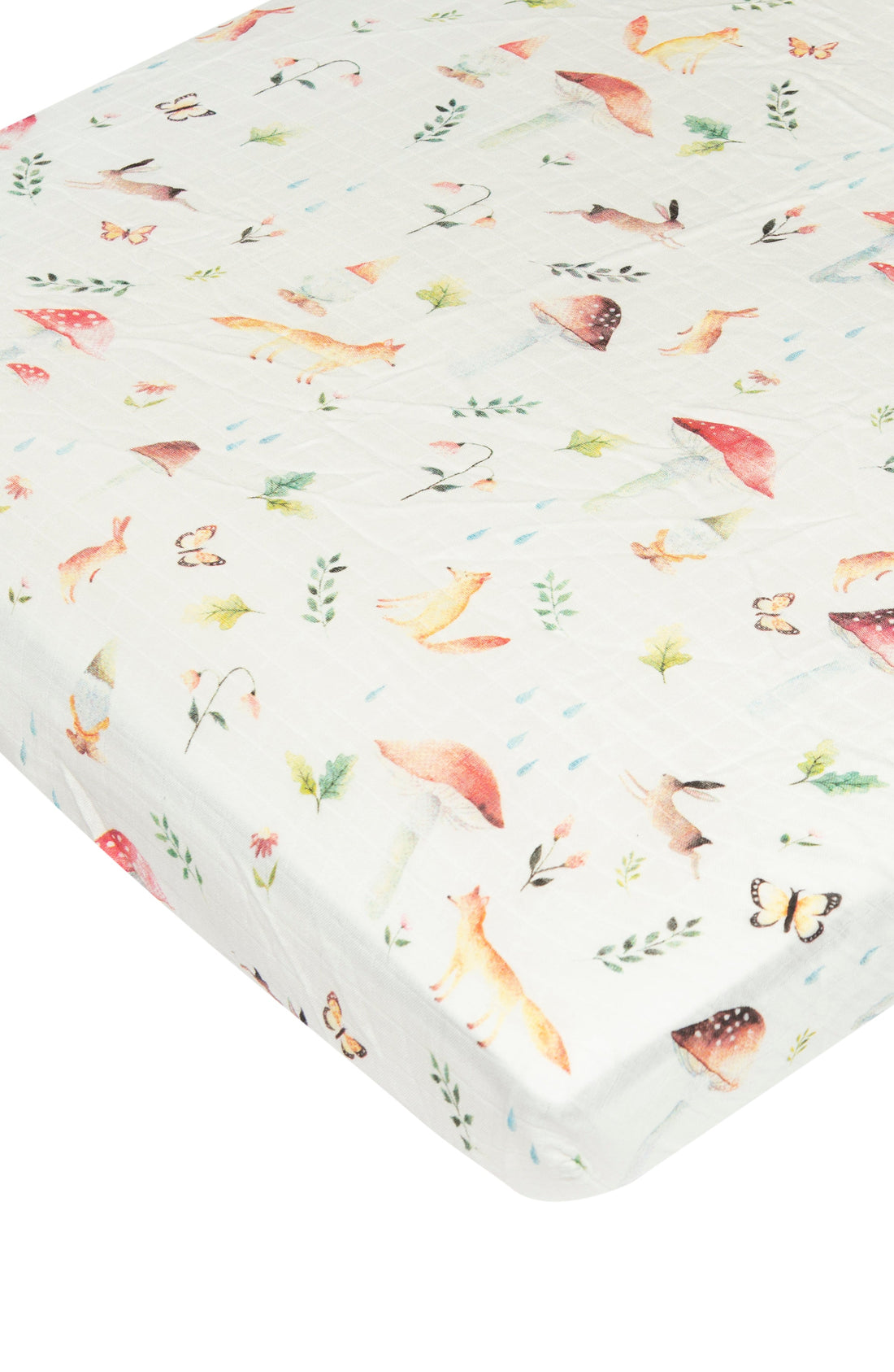 Fitted Crib Sheet Sleep & Swaddle Loulou Lollipop Woodland Gnome 