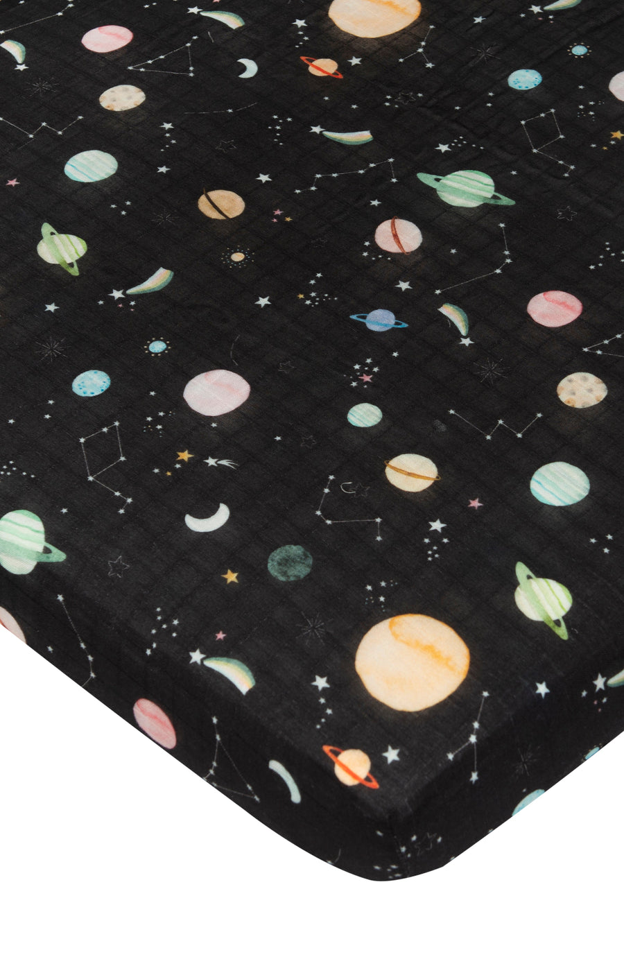 Fitted Crib Sheet Sleep & Swaddle Loulou Lollipop Planets 