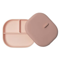 Born To Be Wild Divided Plate with lid Eat Loulou Lollipop Blush Pink 