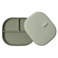 Born To Be Wild Divided Plate with lid Eat Loulou Lollipop Sage 