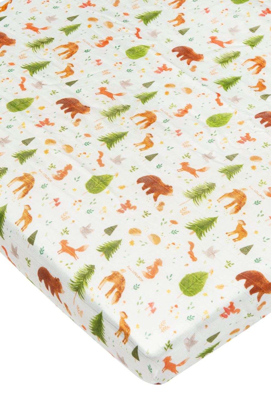 Fitted Crib Sheet Sleep & Swaddle Loulou Lollipop Forest Friends 