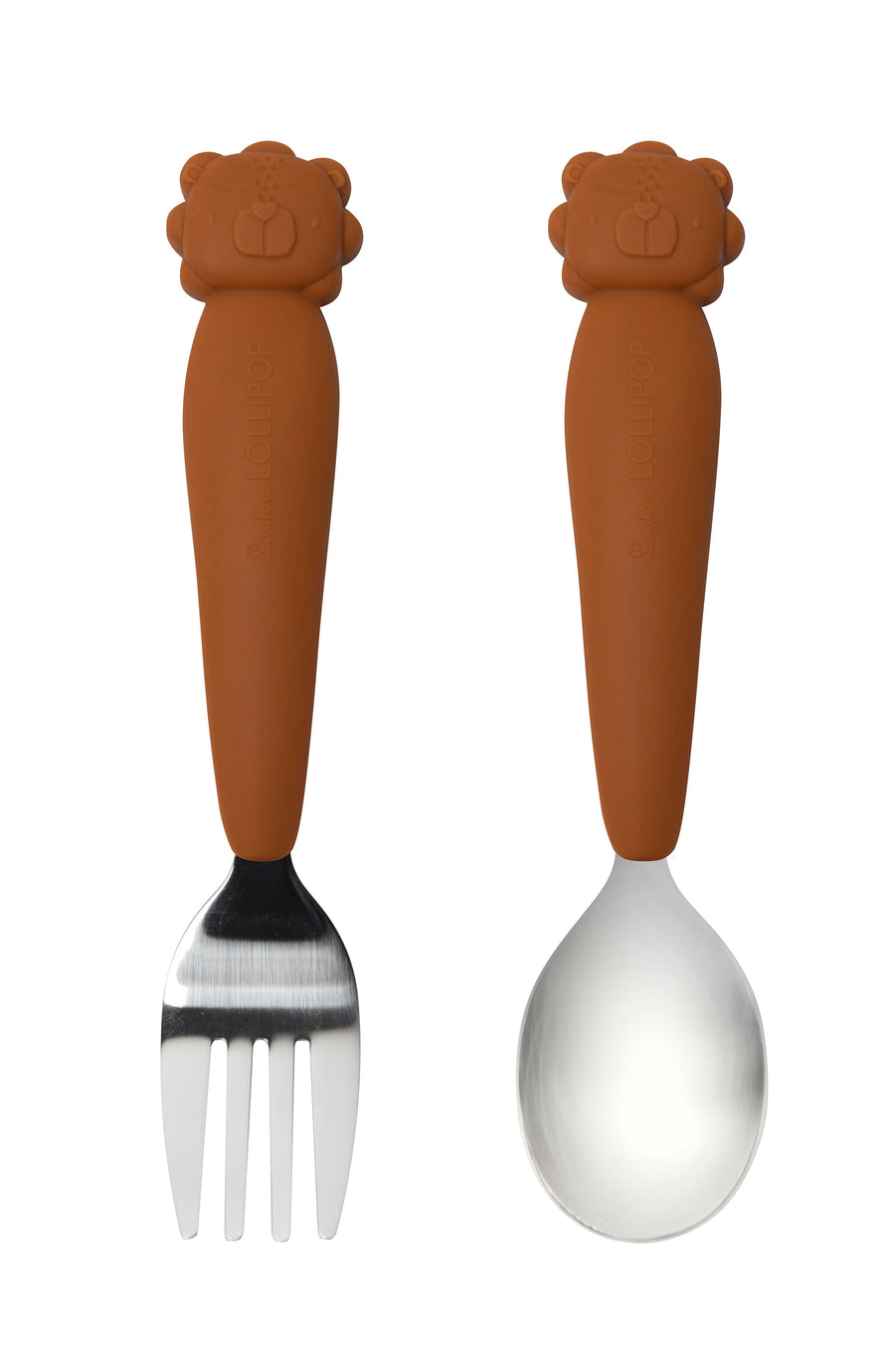 Born To Be Wild Kids spoon and fork set Eat Loulou Lollipop Lion 