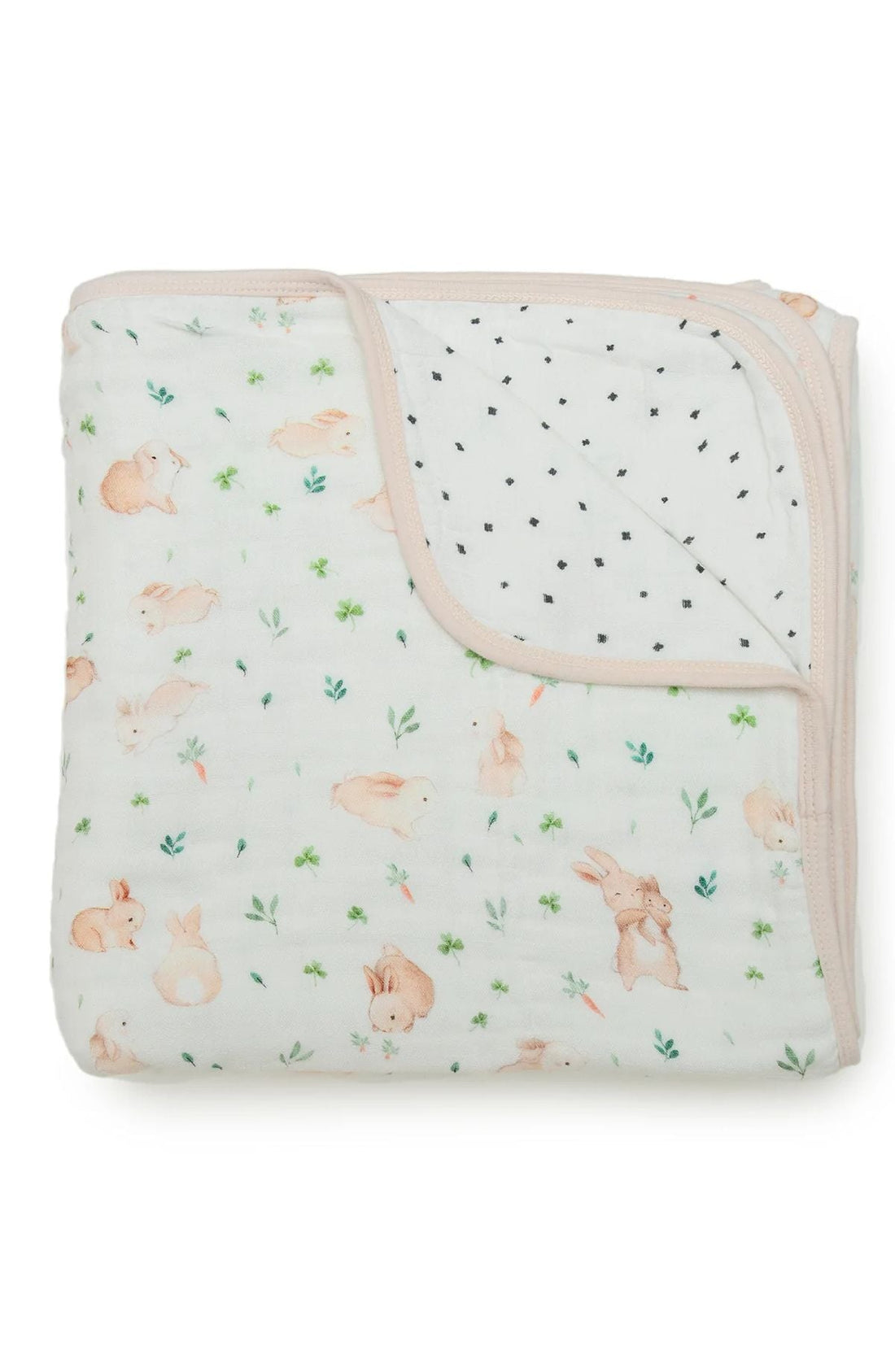 Muslin Quilt Blanket Sleep & Swaddle Loulou Lollipop Bunny Meadow 