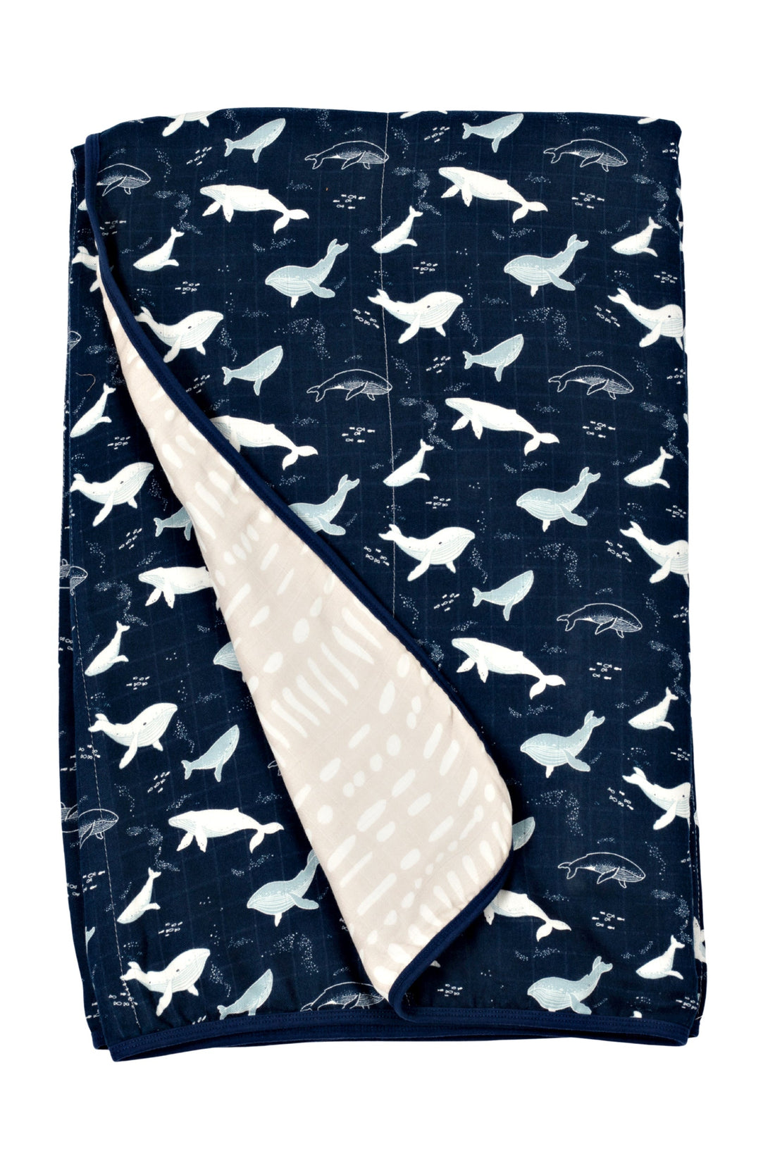 Muslin Quilt Blanket Sleep & Swaddle Loulou Lollipop Whales 