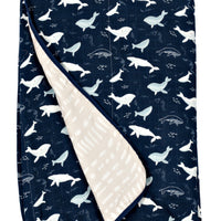 Muslin Quilt Blanket Sleep & Swaddle Loulou Lollipop Whales 