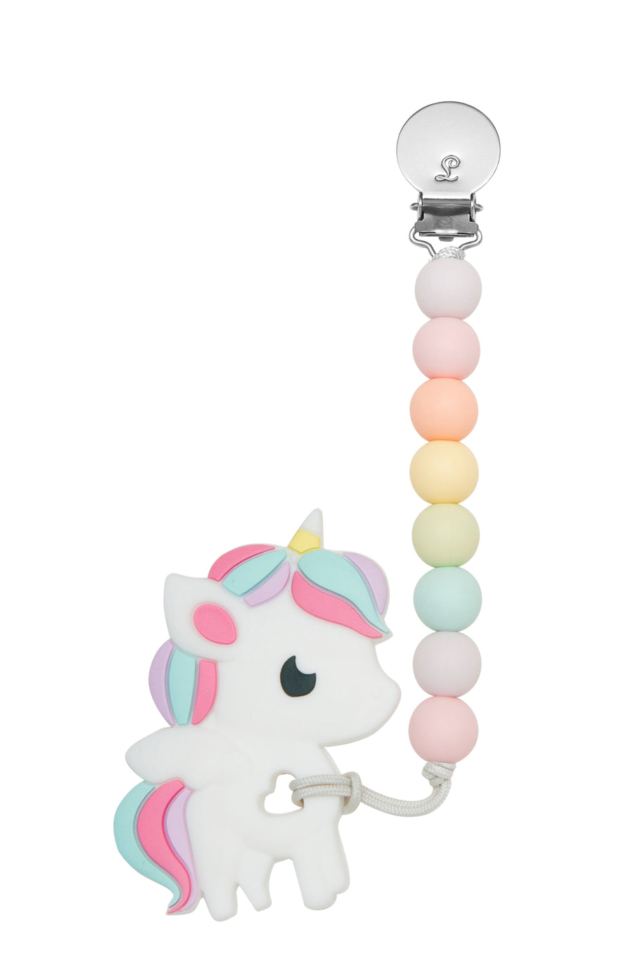 Silicone Teether Set Grow Loulou Lollipop Rainbow Unicorn 