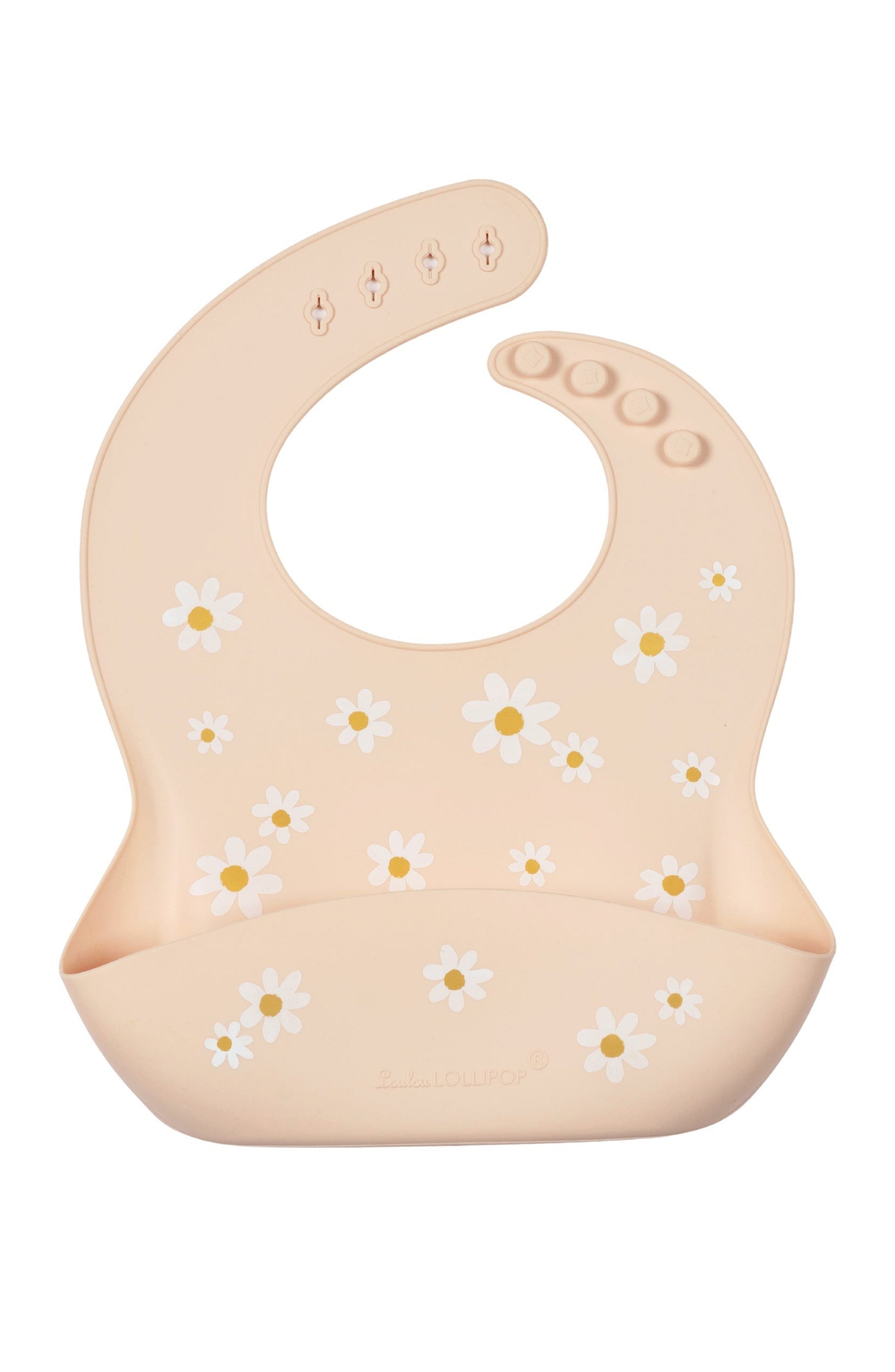 Silicone Bib Printed Eat Loulou Lollipop Daisy Oat 