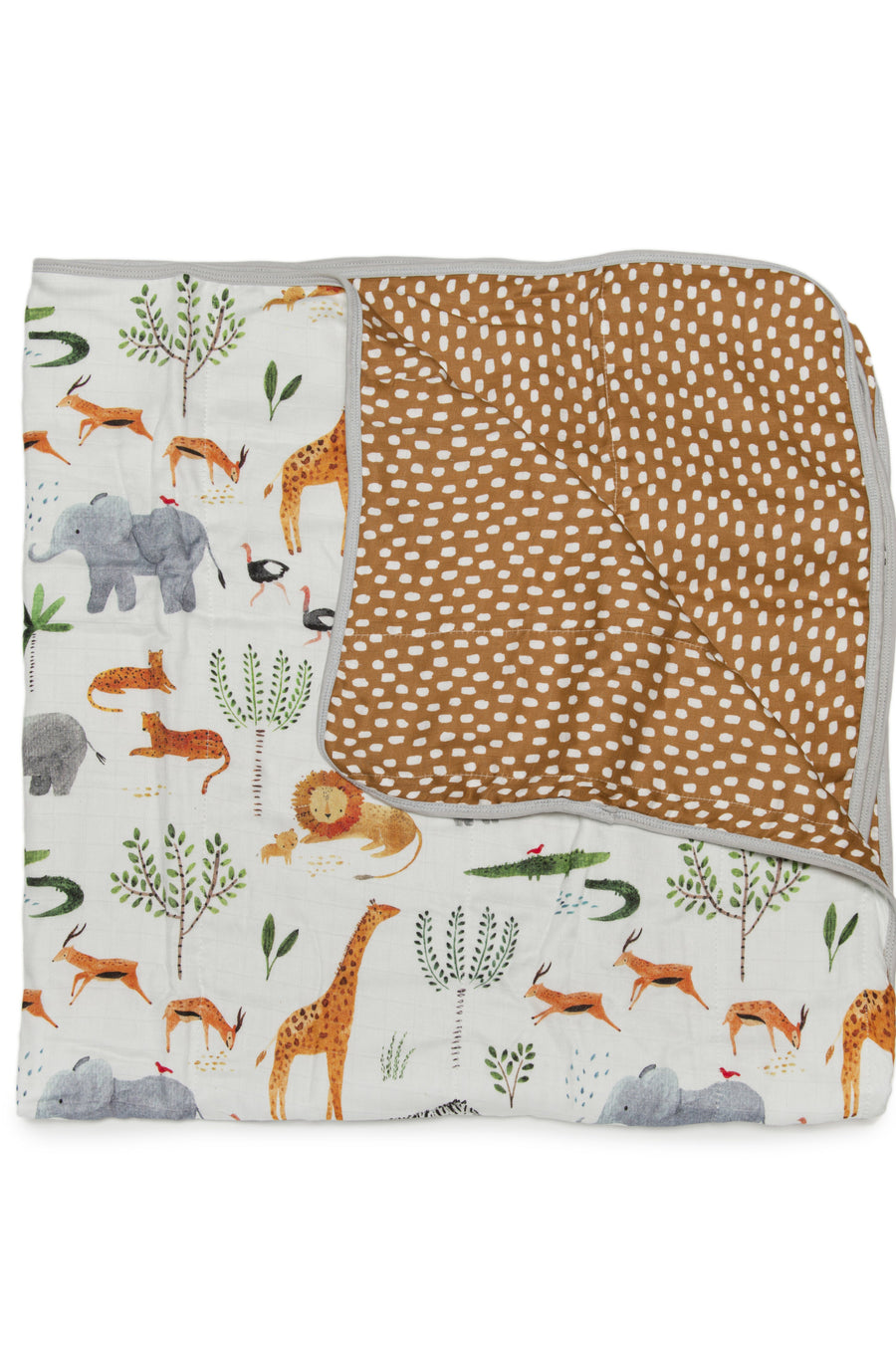 Muslin Quilt Blanket Sleep & Swaddle Loulou Lollipop Safari Jungle 
