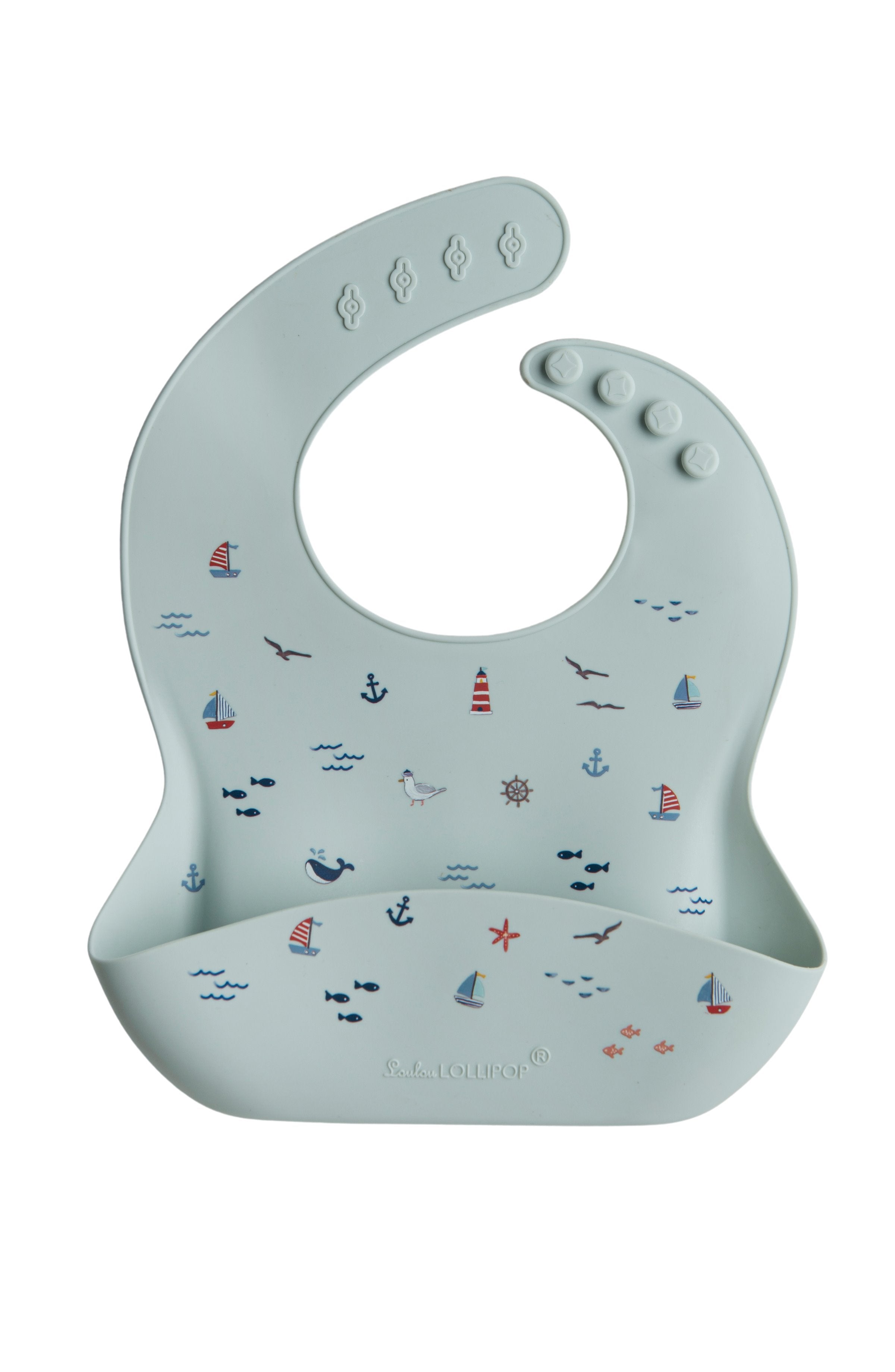 Silicone Bib Printed Eat Loulou Lollipop Set Sail 