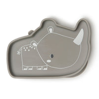 Born to be Wild Silicone Snack Plate Eat Loulou Lollipop Rhino 