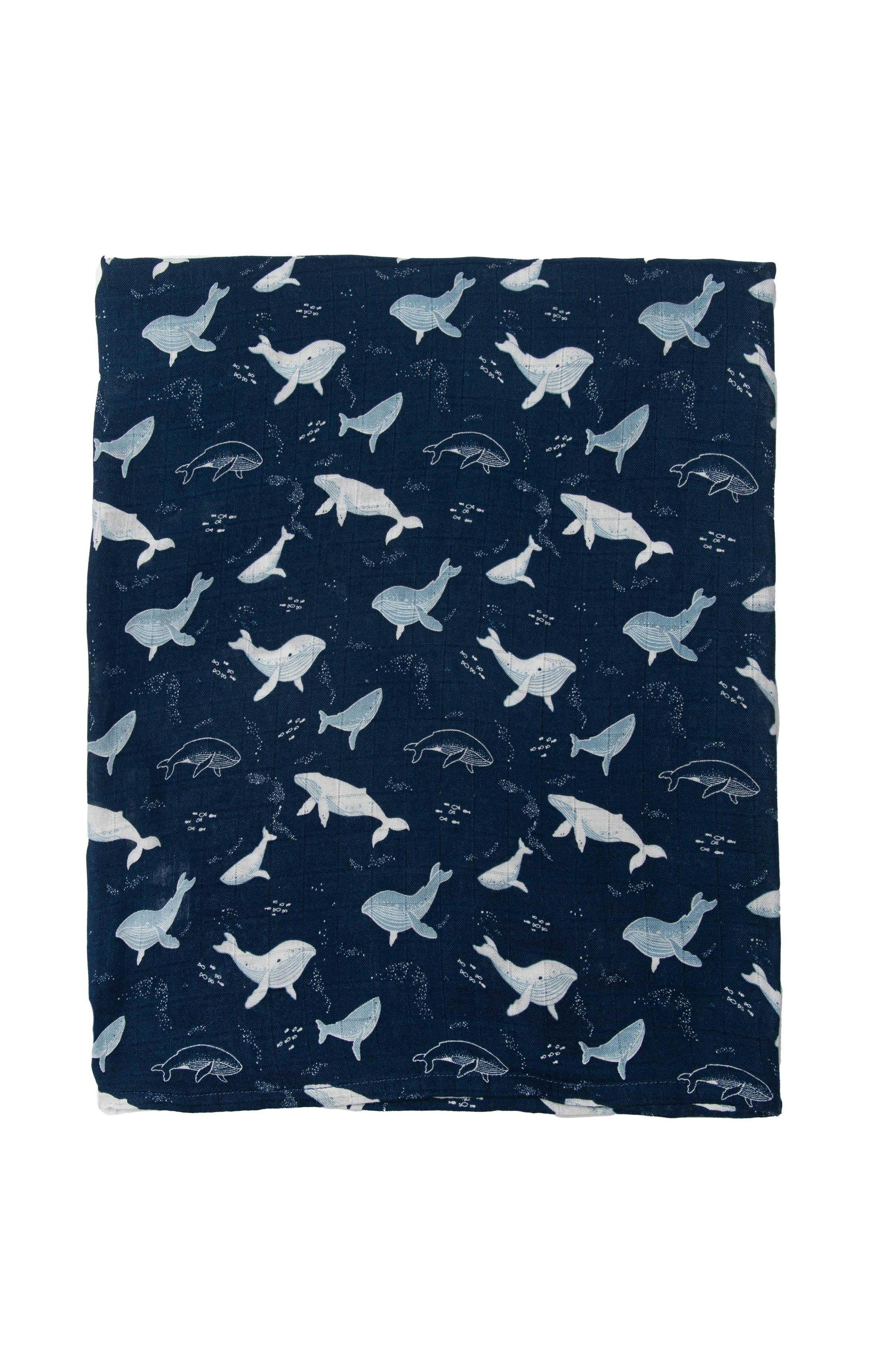 Muslin Swaddle Sleep & Swaddle Loulou Lollipop Whales